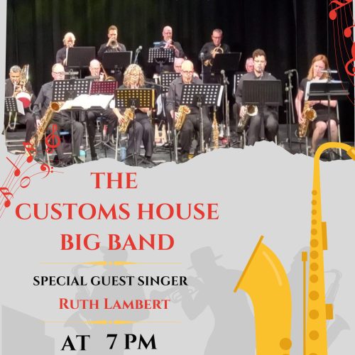 Advert for The Customs House Big Band playing at St Pauls Centre on 14th September.